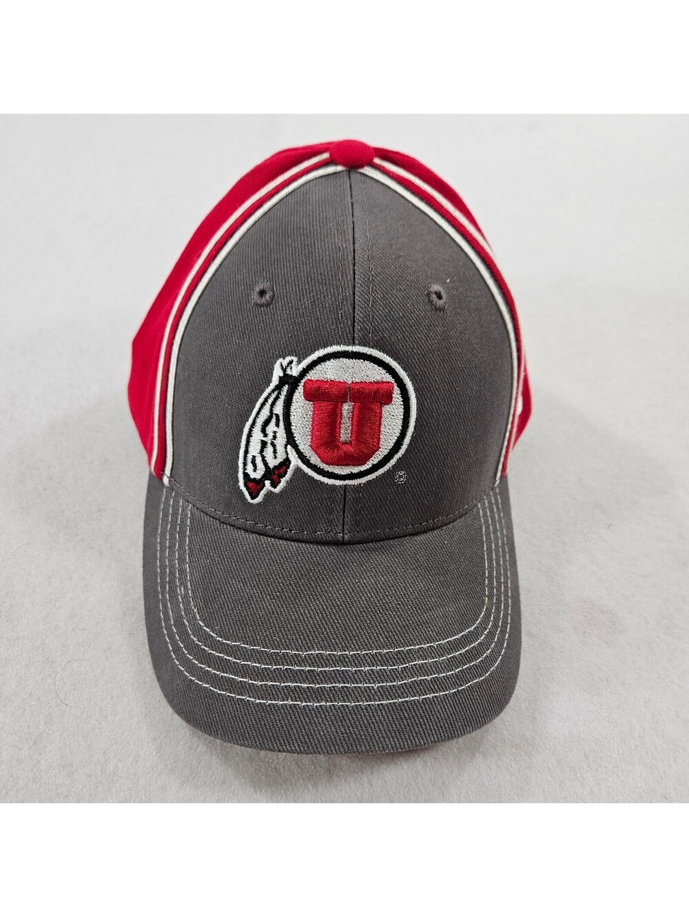 Utah Utes Youth Russell Athletic Flex Fit Hat Gray Red NCAA Cap